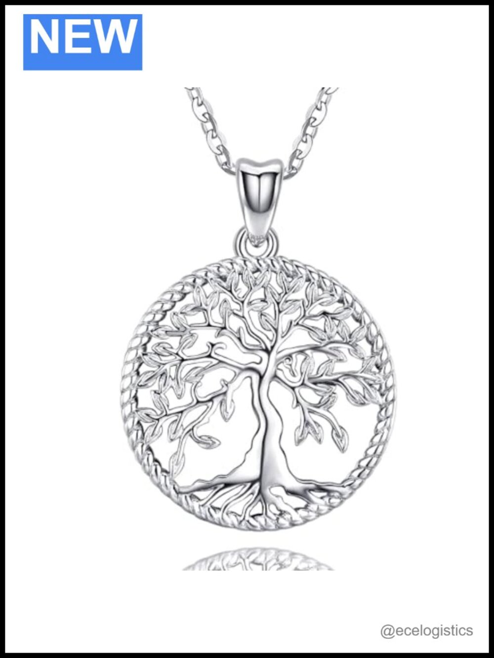 Sterling Silver Tree of Life Pendant Necklace 18in Box Chain Women